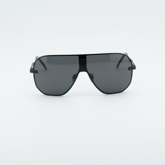 Givenchy GV40087U 01A Sunglasses Shiny Black Shield Frame, Grey Lenses main image 10